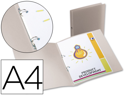 Carpeta 2 anillas 15 mm. Liderpapel A4 PP transparente